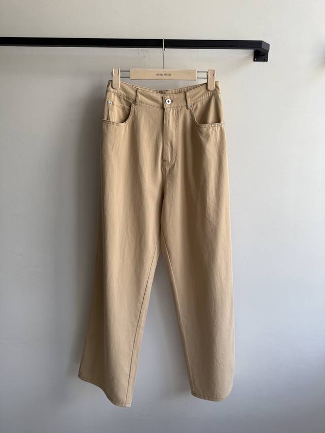 Miumi* 25Ss Spring and summer new high waist denim trousers. Original developmen