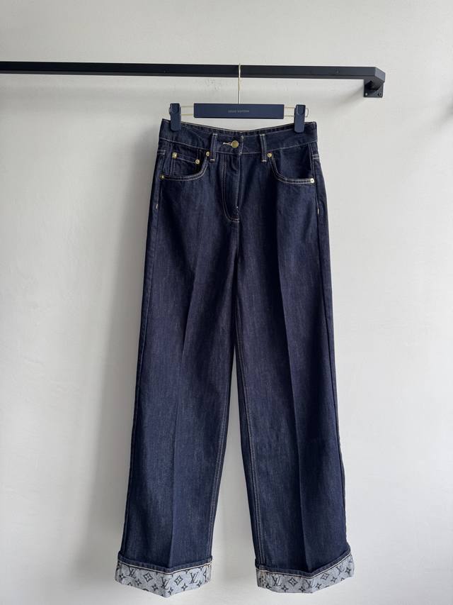Louisvuitto*, 2025Ss spring and summer new products, cuffed printed trousers cel