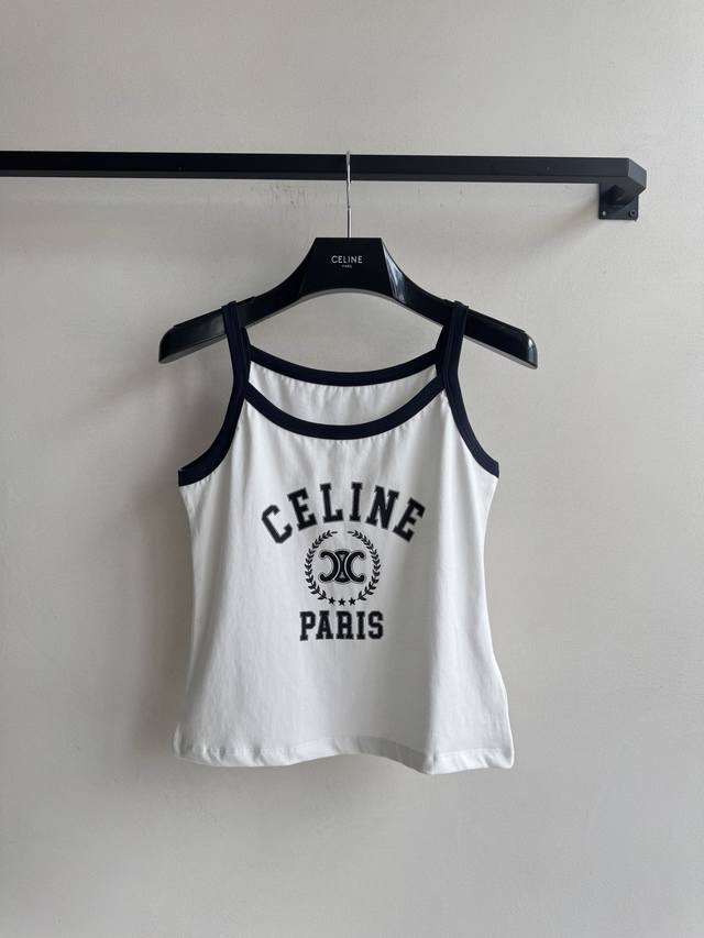 Celin*2025 new spaghetti-shoulder camisole Made of pure cotton, comfortable, str