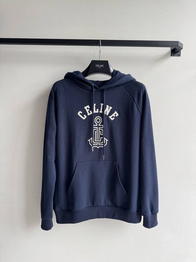 Celin*25Ss Early spring new style distressed letter embroidered hooded sports sw