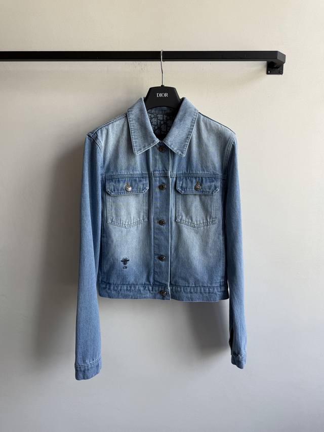 Dio* 25Ss Spring and summer new jacquard monogram double pocket denim jacket ori