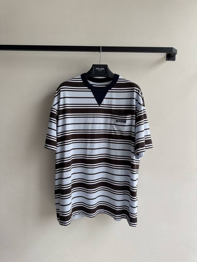 Prad* new style, casual striped T-shirt, loose fit SML. DDD