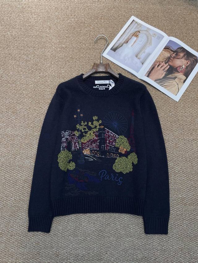 Dior's new knitted long-sleeved shirt, this long-sleeved T-shirt is a must-have!