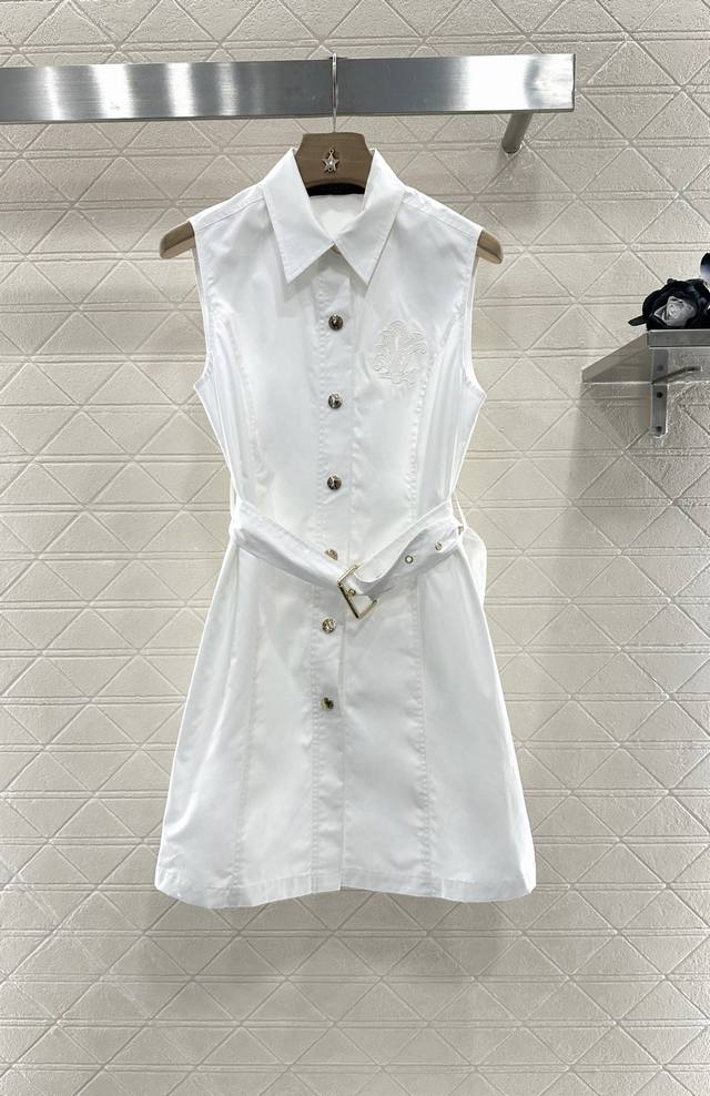 Louis Vuitto*2025 New arrivals Lapel shirt dress Customized Yb twill cotton mate