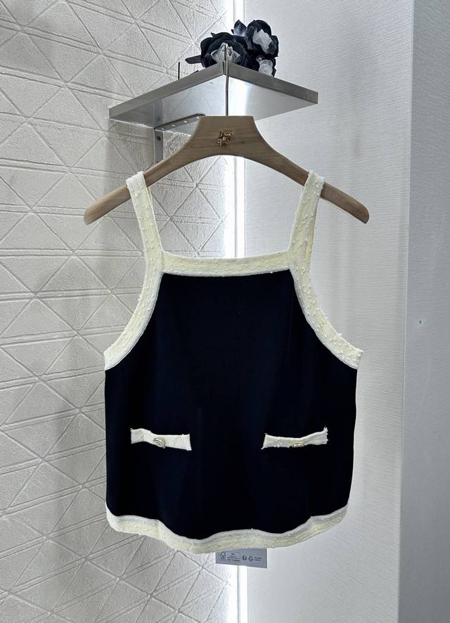 Chane*2025 New arrivals Contrast color knitted camisole Customized Yb imported y