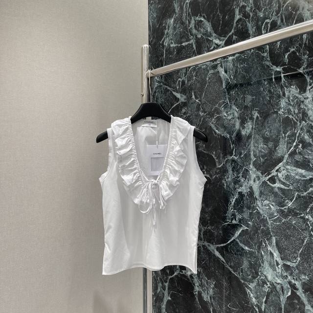 Xiaoxiang 25 early autumn new dark pattern sleeveless shirt development dark pa