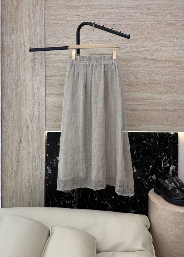 Lz25051#New style skirt Bc 100% linen long skirt beige Sml DDD