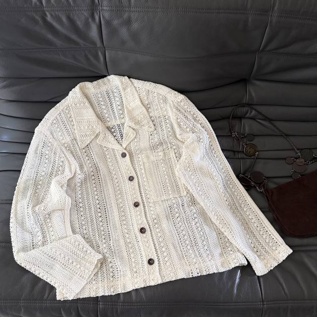 25 Spring and summer new style poet's romanticism hollow water-soluble lace suit