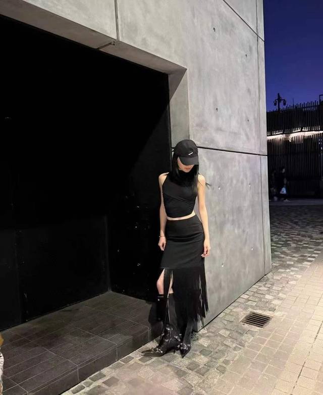 Stella 2025 Spring and Summer New Slim Skirt Drape Straight Fashionable All-matc