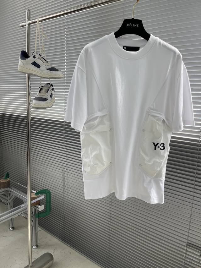 Y-3 Yamamoto Yohji's new spring and summer short-sleeved T-shirt, patchwork pock