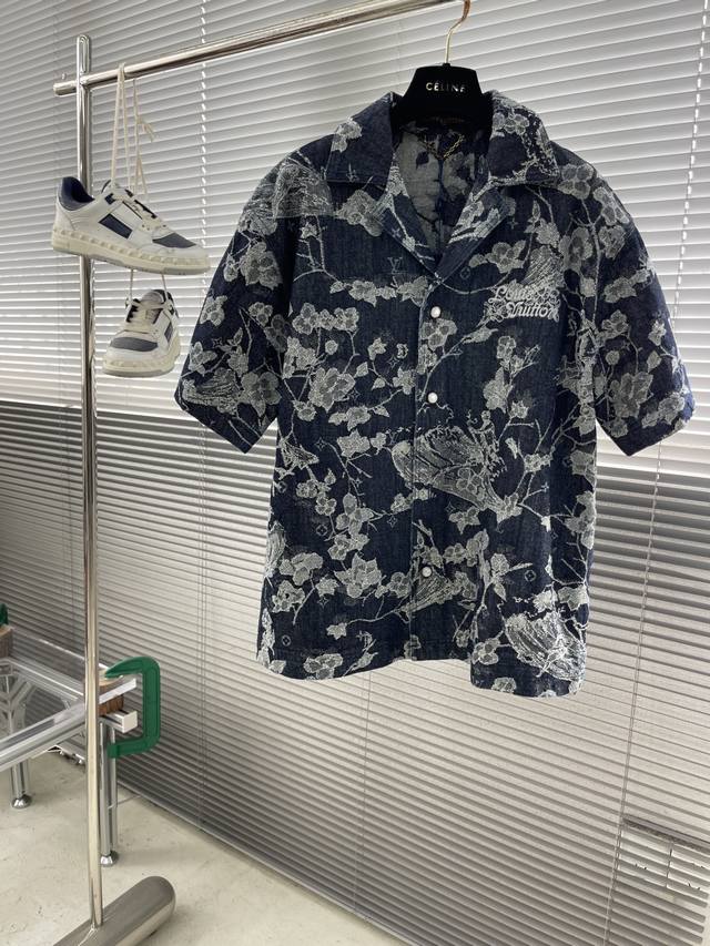 Shorts and Tops- Donkey Brand 24Ss Spring/Summer new denim short-sleeved shirt
