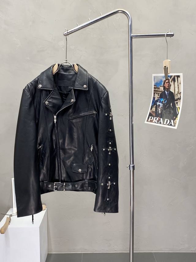 Leather jacket-Chrome Hearts exclusively offers the latest spring and autumn lea