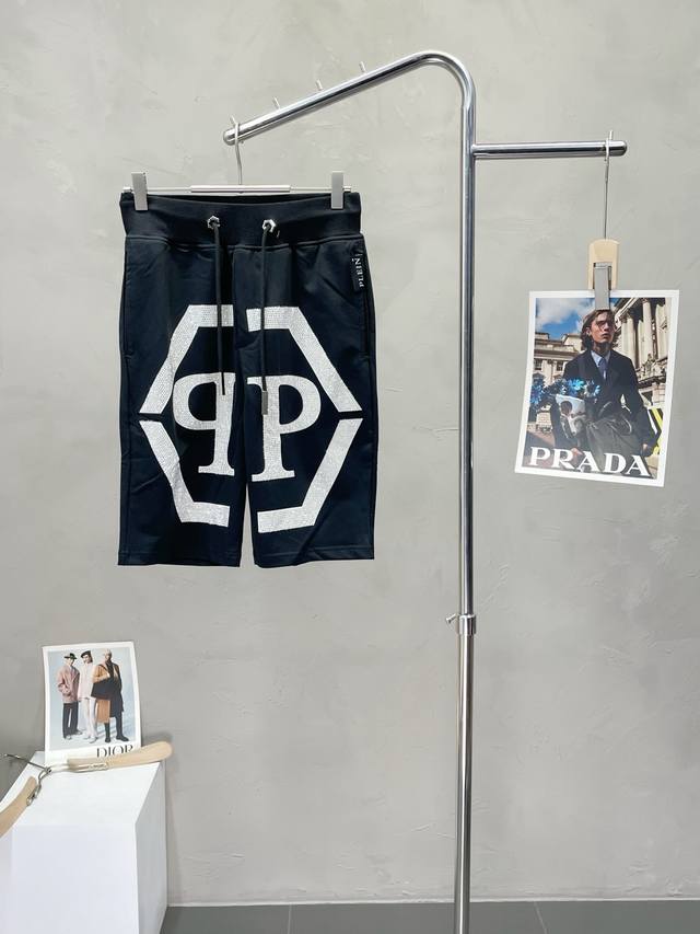 Philipp Plein exclusive new high-end version of casual shorts! Custom-made fabr