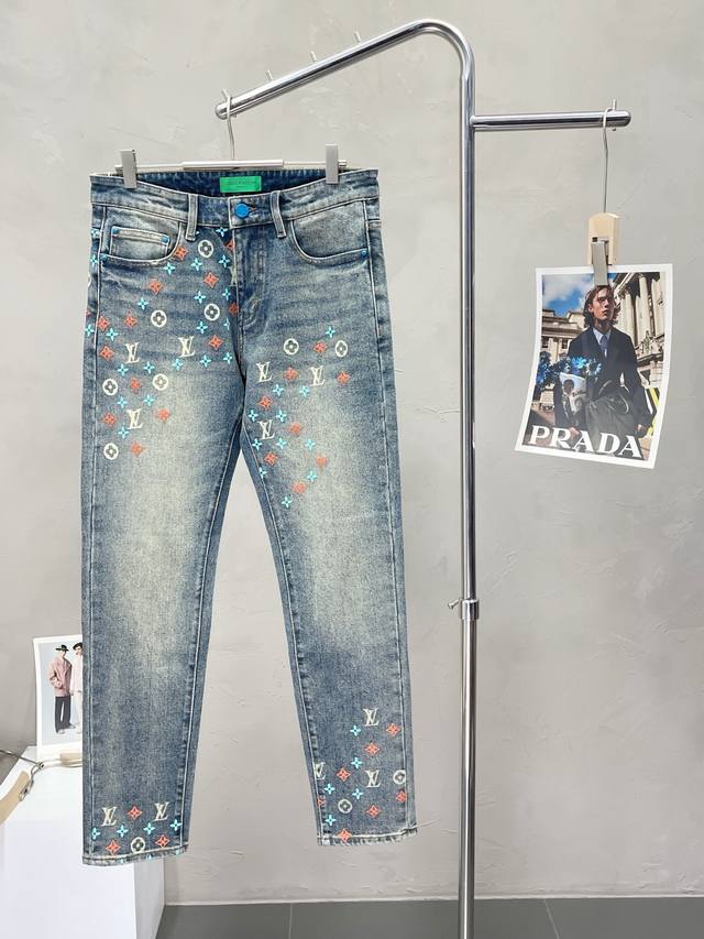 Louis Vuitton exclusive new high-end version of casual jeans! Custom-made fabric