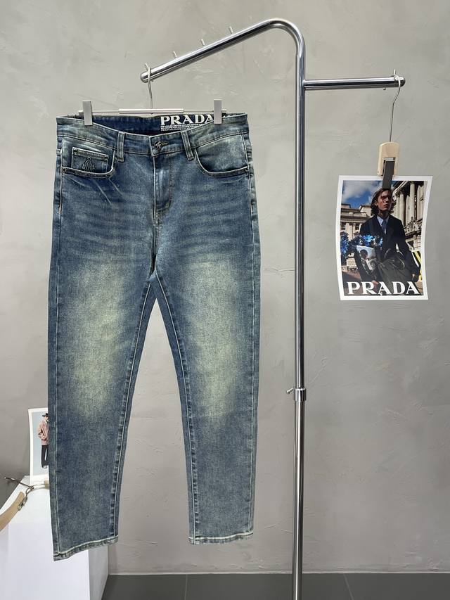 Prada exclusive new casual jeans high-end version! Custom-made fabrics are brea