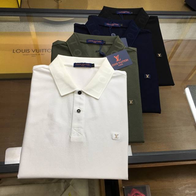 New Polo LV.. 25 Spring and Summer New Fashion Polo Lapel Short Sleeves High-en