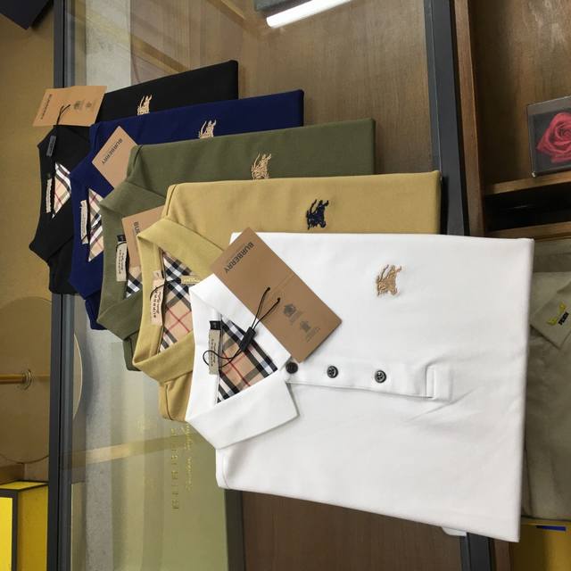 New Polo Burber..Y... 25 Spring and Summer New Fashion Polo Lapel Short Sleeves
