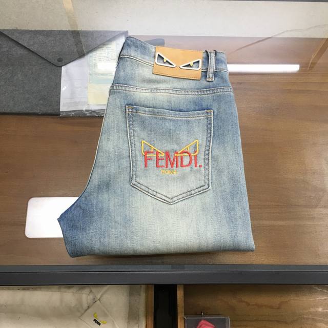 Jeans Fend... 2025Ss latest men's jeans, fine spinning custom-made high-end qual