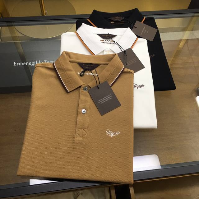 New product from the counter Zegn... S-2Xl 2025 new fashion Polo lapel long sle