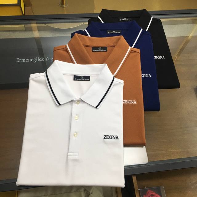New product from the counter Zegn... 2025 new fashion Polo lapel short sleeves