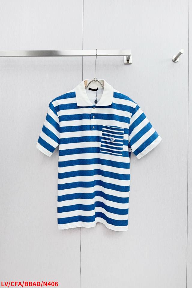 N406 Lvlouis Vuitton 25Ss Spring/Summer new Monogram jacquard contrast stripe Lo