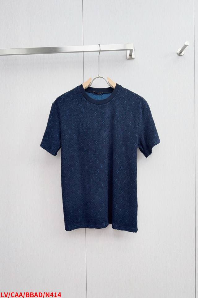 N414 Lv 2025Fw New for early fall Terry round neck short sleeves Full-length Mon