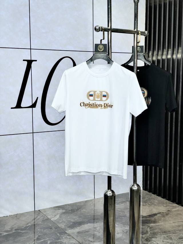Dior. Wearing 220 pounds. 2025 Spring and Summer New Fashion Round Neck Short Sl