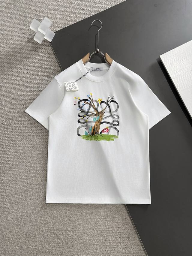 Loewe2025 spring and summer new original men's round neck short-sleeved T-shirt