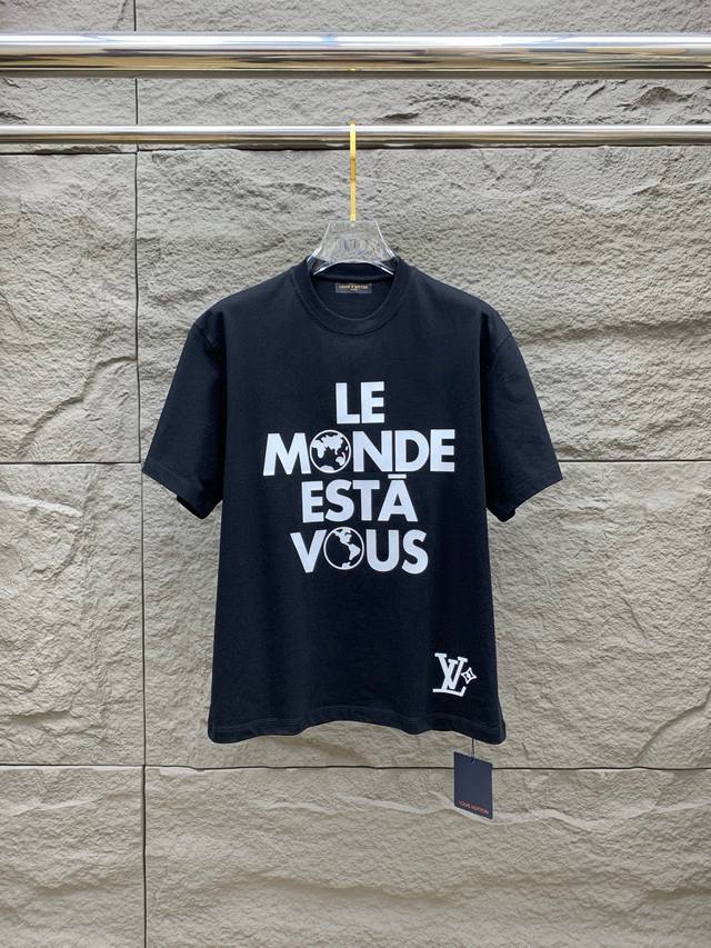 Lv25Ss New summer round neck short-sleeved T-shirt! 270g heavyweight high-end pu