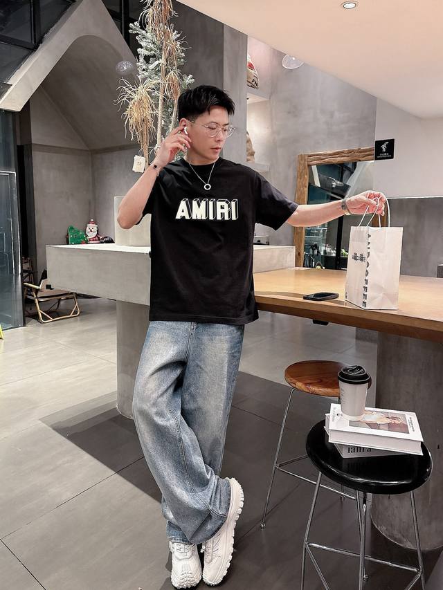 Amiri 2025 Spring and Summer New Arrivals New Three Standards Complete Pure Cott