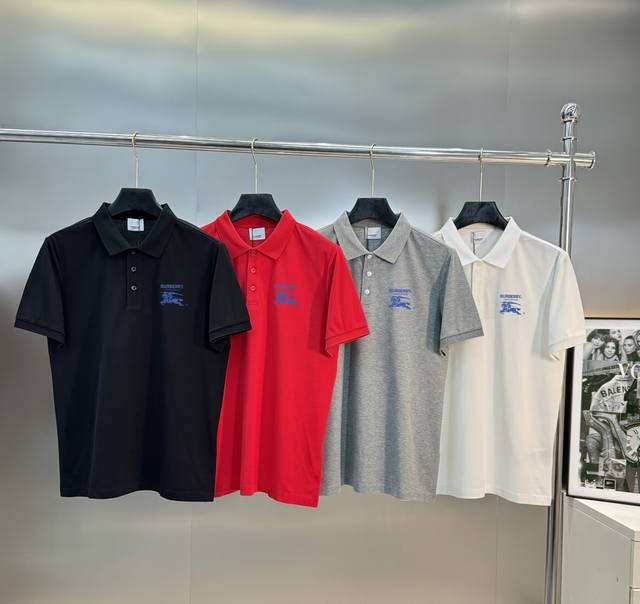 Bbr*BURBERRY 25S Summer Men's Casual Polo. The logo is made of the latest classi