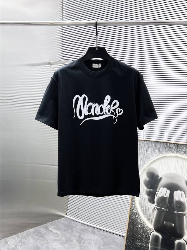 Moncler 2025 new round neck short-sleeved T-shirt, high-end version! Custom-made