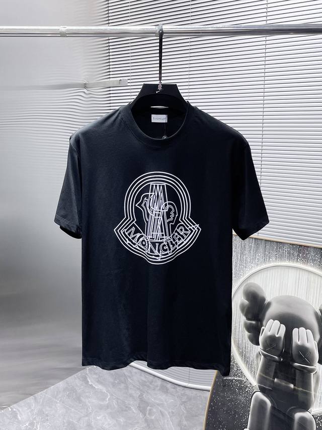 Moncler 2025 new round neck short-sleeved T-shirt, high-end version! Custom-made