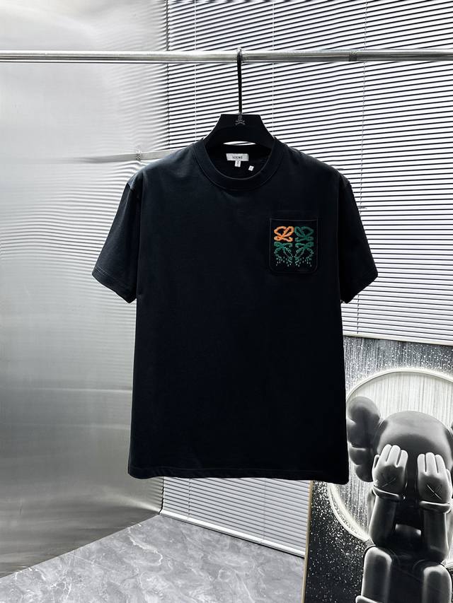 Loewe 2025 new round neck short-sleeved T-shirt, high-end version! Custom-made f