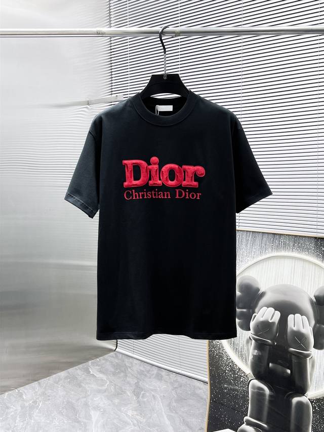 Dior 2025Ss new half-sleeved T-shirt, short-sleeved loose-fitting round neck T-s