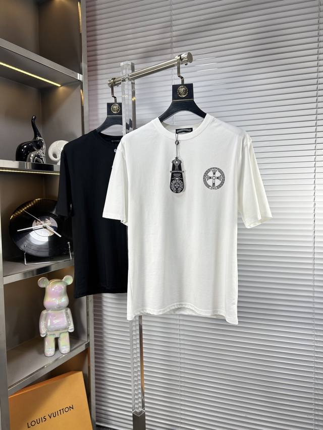 Chan* Chrome Hearts Ss25 Spring and Summer new style chest printed round neck sh