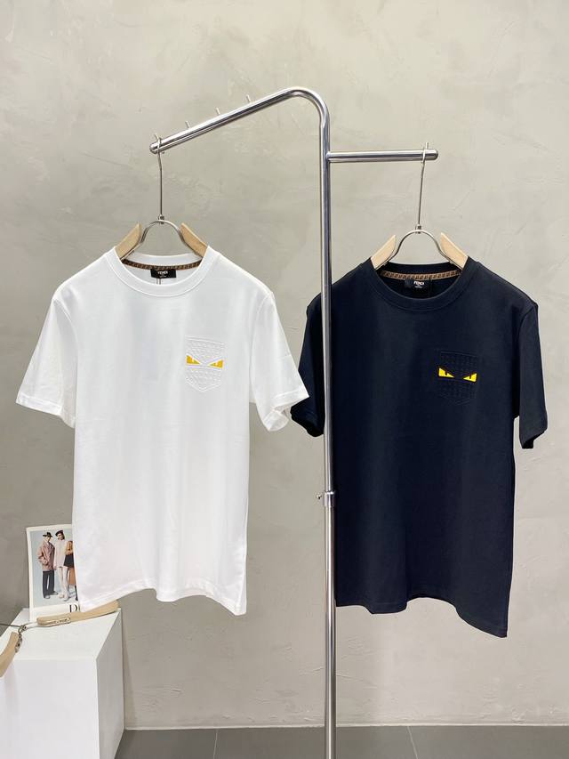 Fendi exclusive new original men's casual short-sleeved high-end customization h