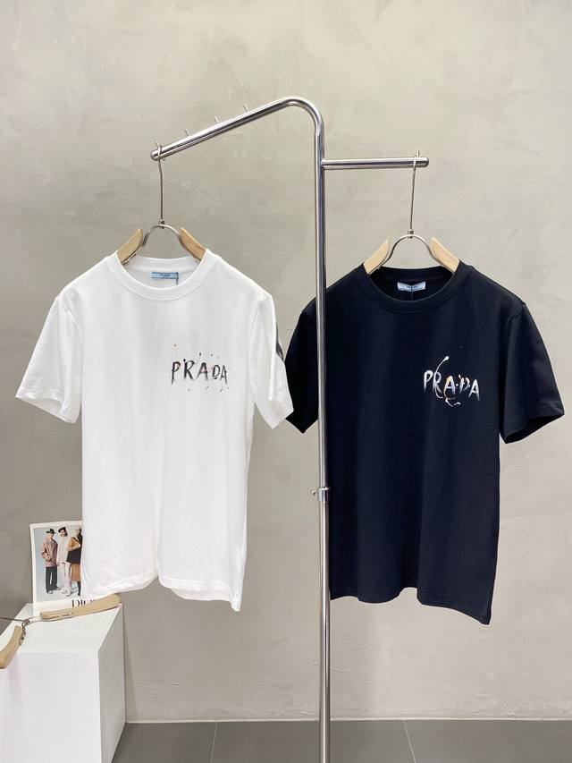 Prada Prada exclusive new original men's casual short-sleeved high-end customiza
