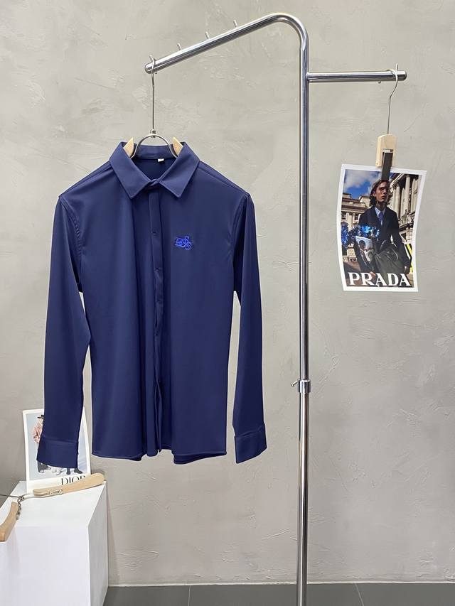 Boss exclusive new men's casual long-sleeved shirts, high-end customization, hig