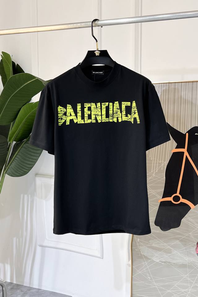 Balenciaga-2025 Spring and Summer new men's and women's short-sleeved T-shirts,