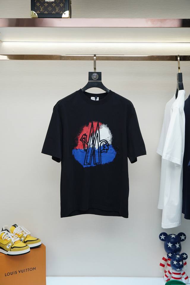 Moncler, 2025 Spring and Summer Series New Product Men's Mercerized Plain Cotton