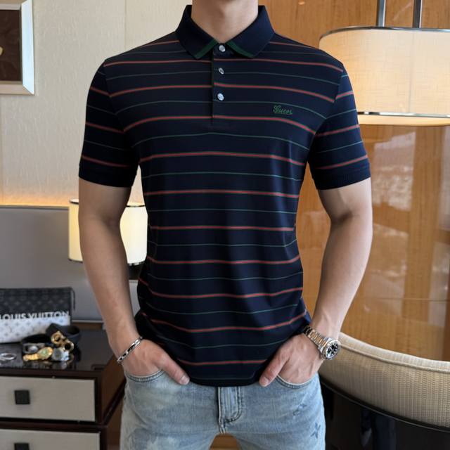 Gucci - 2025Ss Spring and Summer New Polo Neck Short Sleeve Series. Selected hig