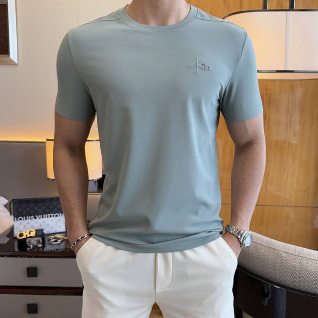Kiton 2025Ss Spring and Summer Short-sleeved T-shirt for the Year of the Snake.