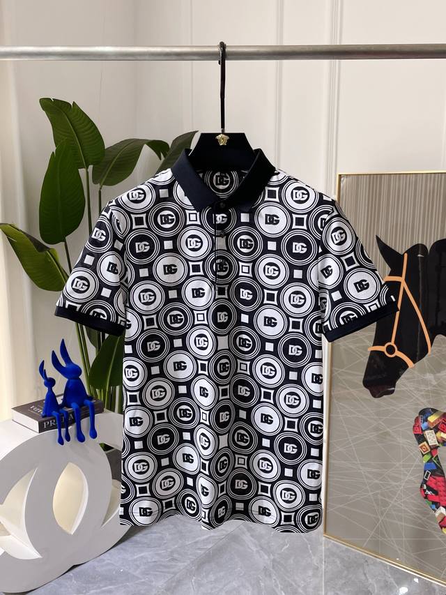 Dg 2025Ss Spring and Summer new Polo collar short-sleeved series. Selected high-