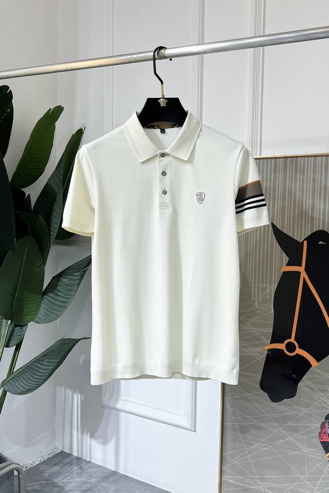 Burberry 2025Ss Spring and Summer New Polo Neck Short Sleeve Series. Selected h