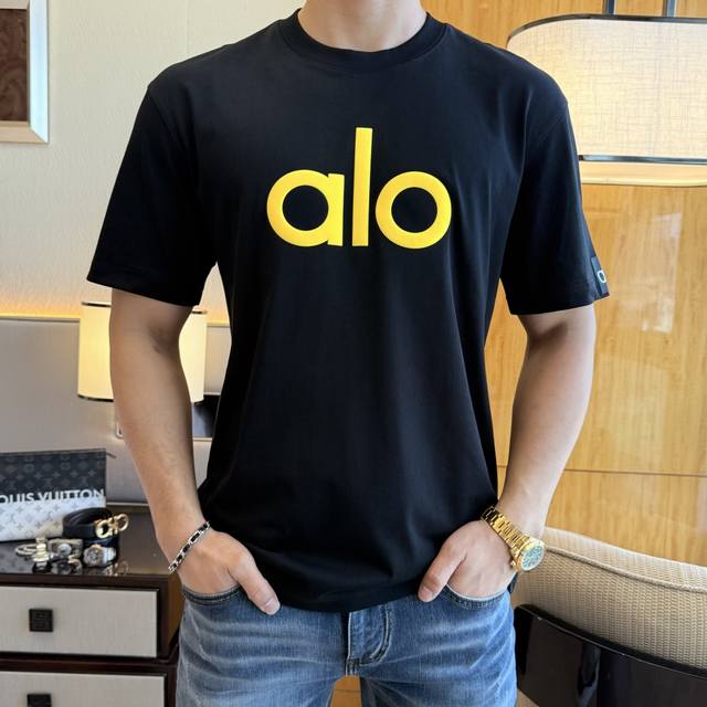 Alo 2025Ss Snake Year New Year Spring and Summer Loose Short Sleeve T-shirt Offi