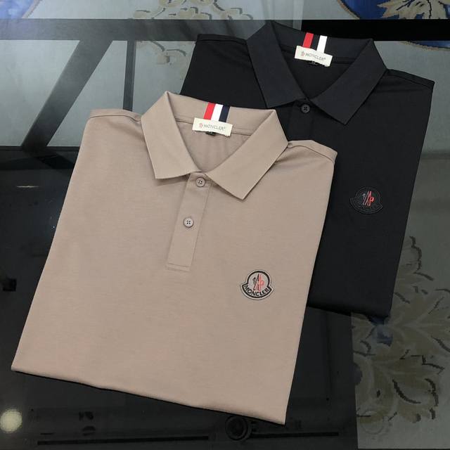 M*Ncler Moncler 2025 Spring and Summer new original men's lapel Polo shirt short