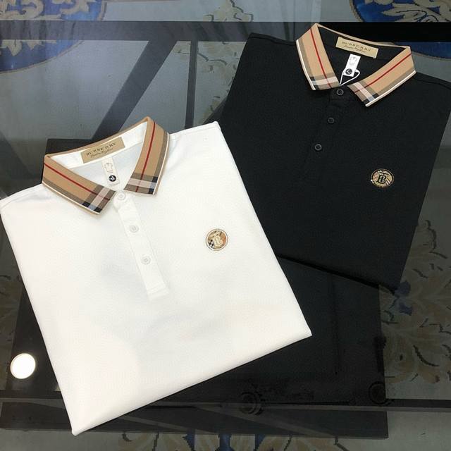 Burbe** Burberry Spring and Summer new original men's lapel Polo shirt short-sle