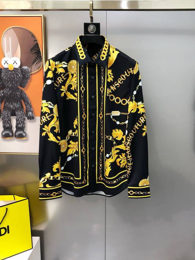 V*Rsace Versace 2025 early spring new men's original casual long-sleeved shirt o
