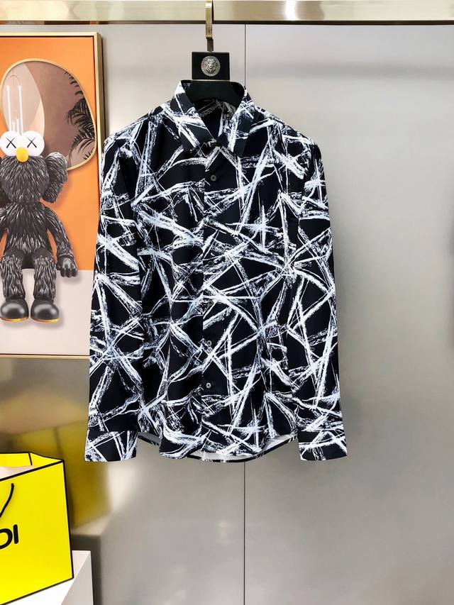 Mcq*Een McQueen's new early spring men's original casual long-sleeved shirt is s